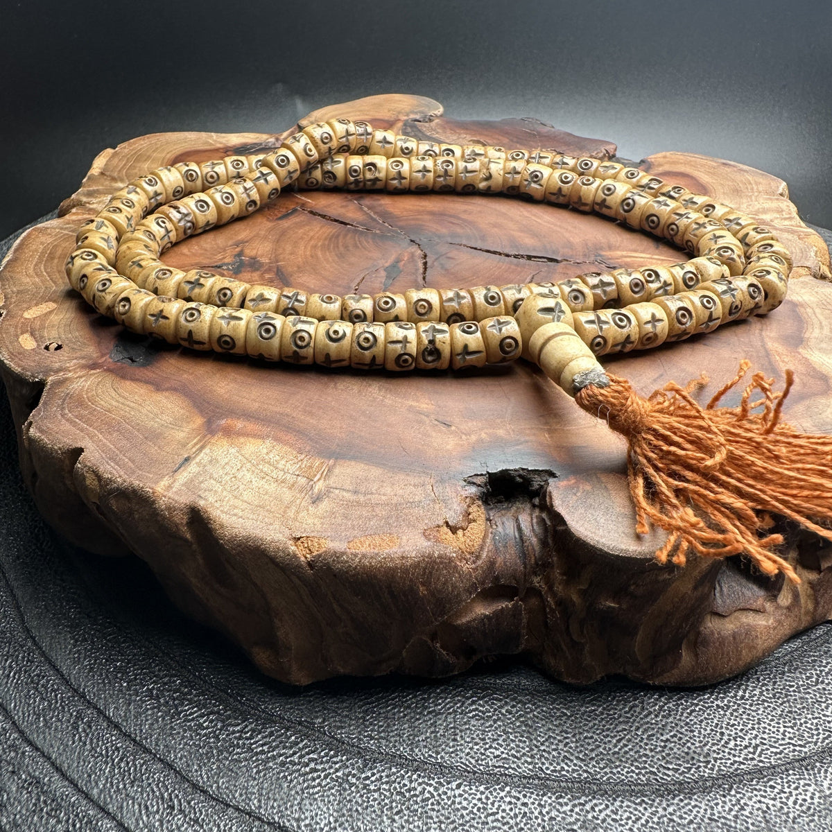 Sun & Vajra Yak Bone Mala