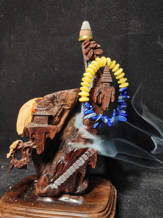 Lapis Lazuli & Beeswax Bracelet
