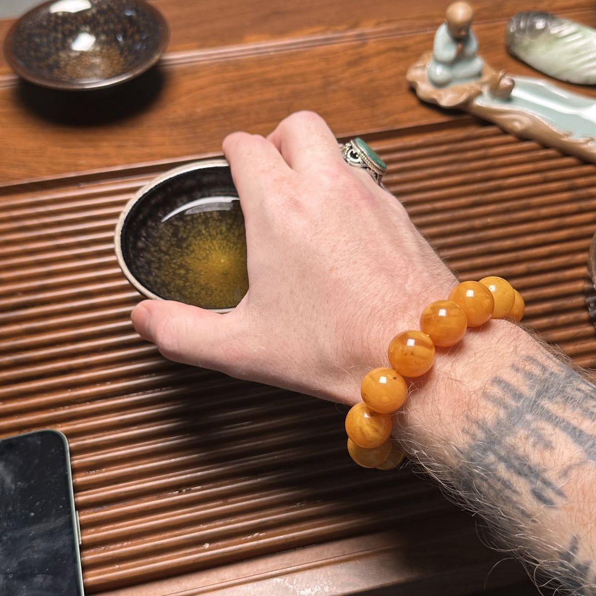 Beeswax Amber Bracelet