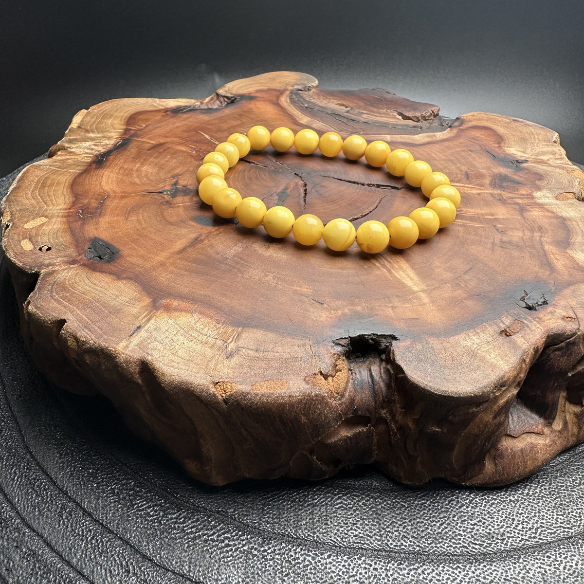 Dainty Beeswax Amber Bracelet