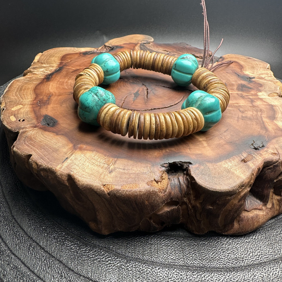 The Desert Sky Turquoise & Bone Bracelet