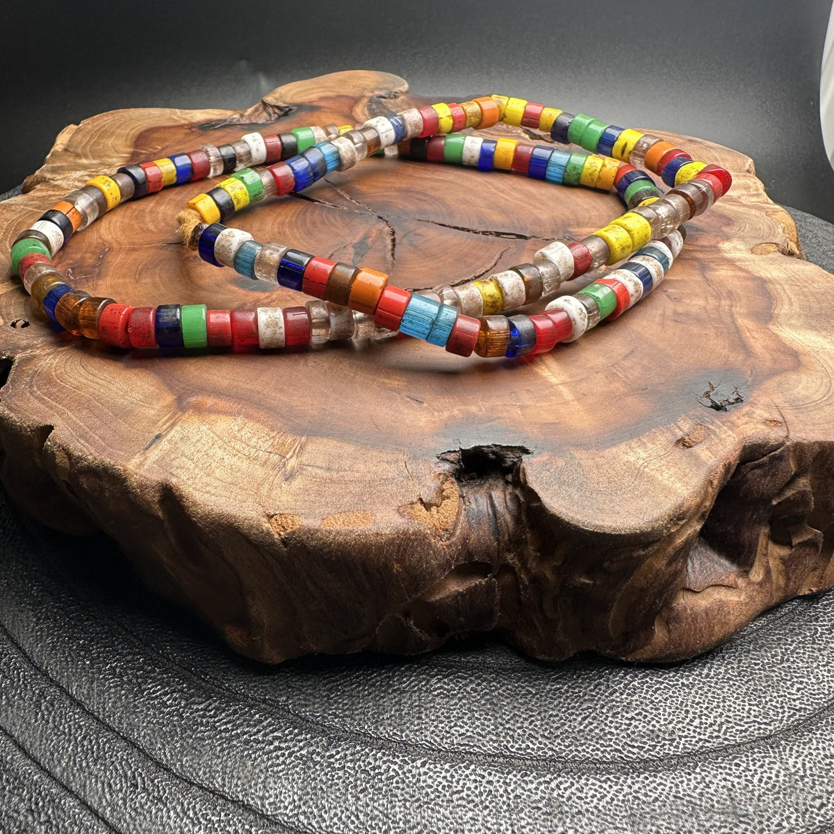 Kathmandu Bazaar Glass Disc Necklace