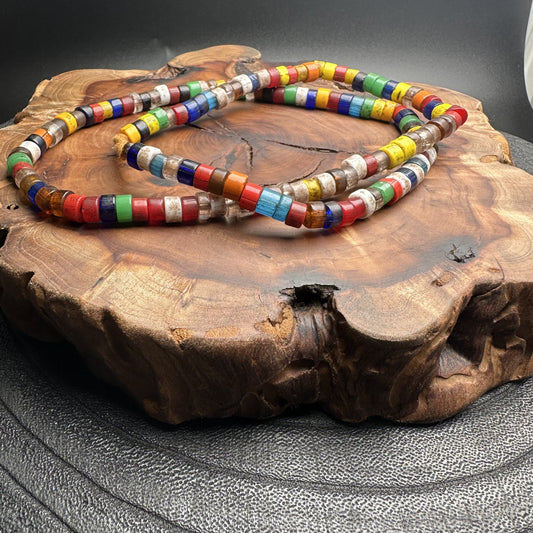 Kathmandu Bazaar Glass Disc Necklace
