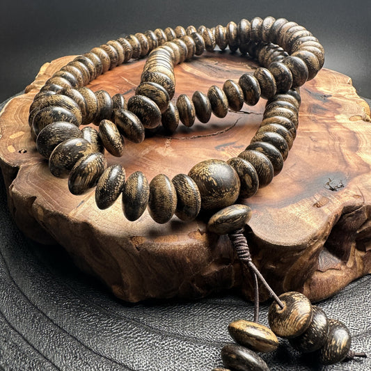 The Riverstone Agar Wood Disc Mala